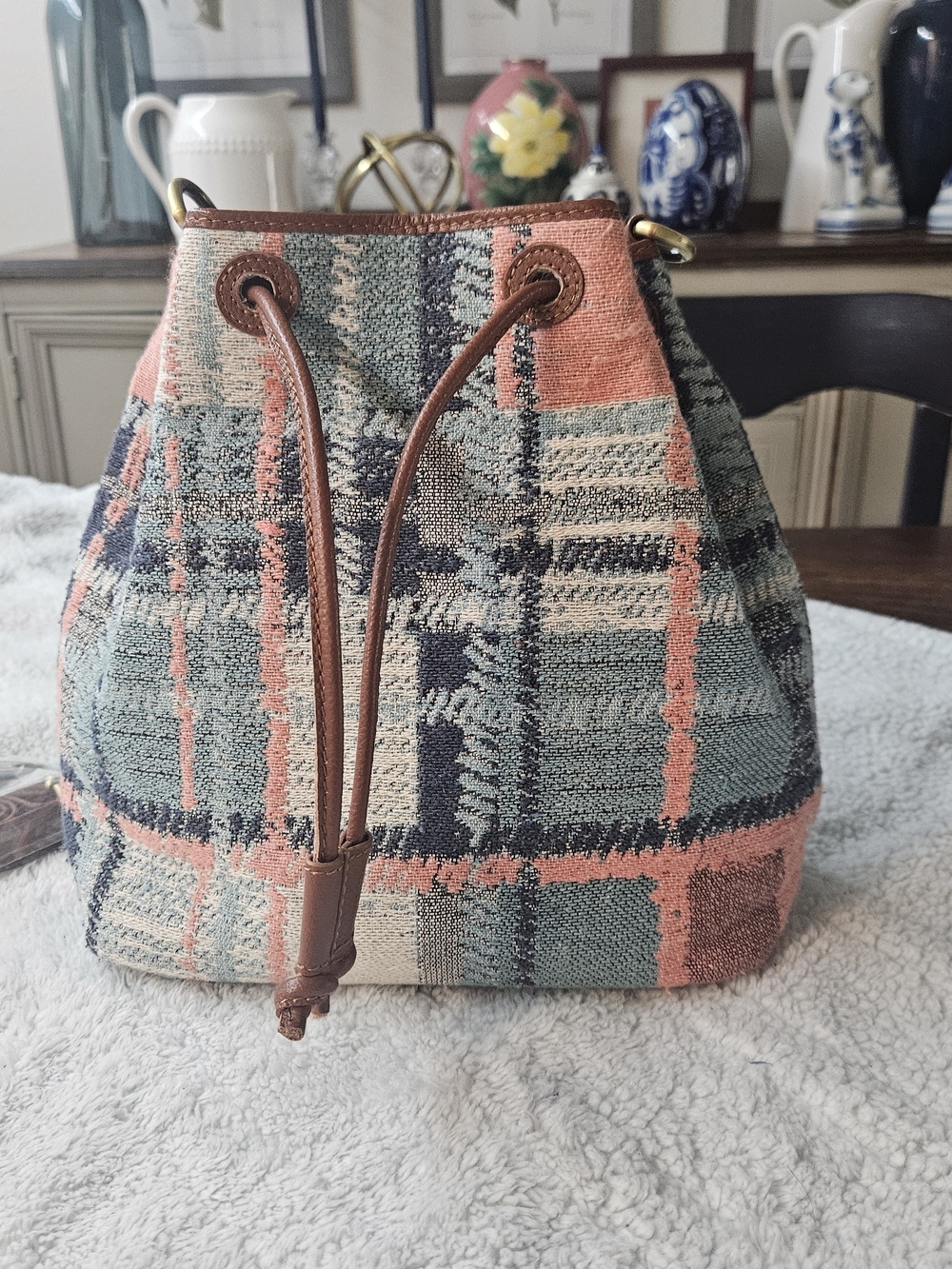 NWOT Myra Bag Pastel Desert Sunrise Woven Bucket Bag